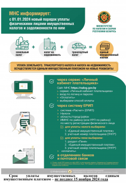 Уплата  имущественных налогов гражданами в 2024 году